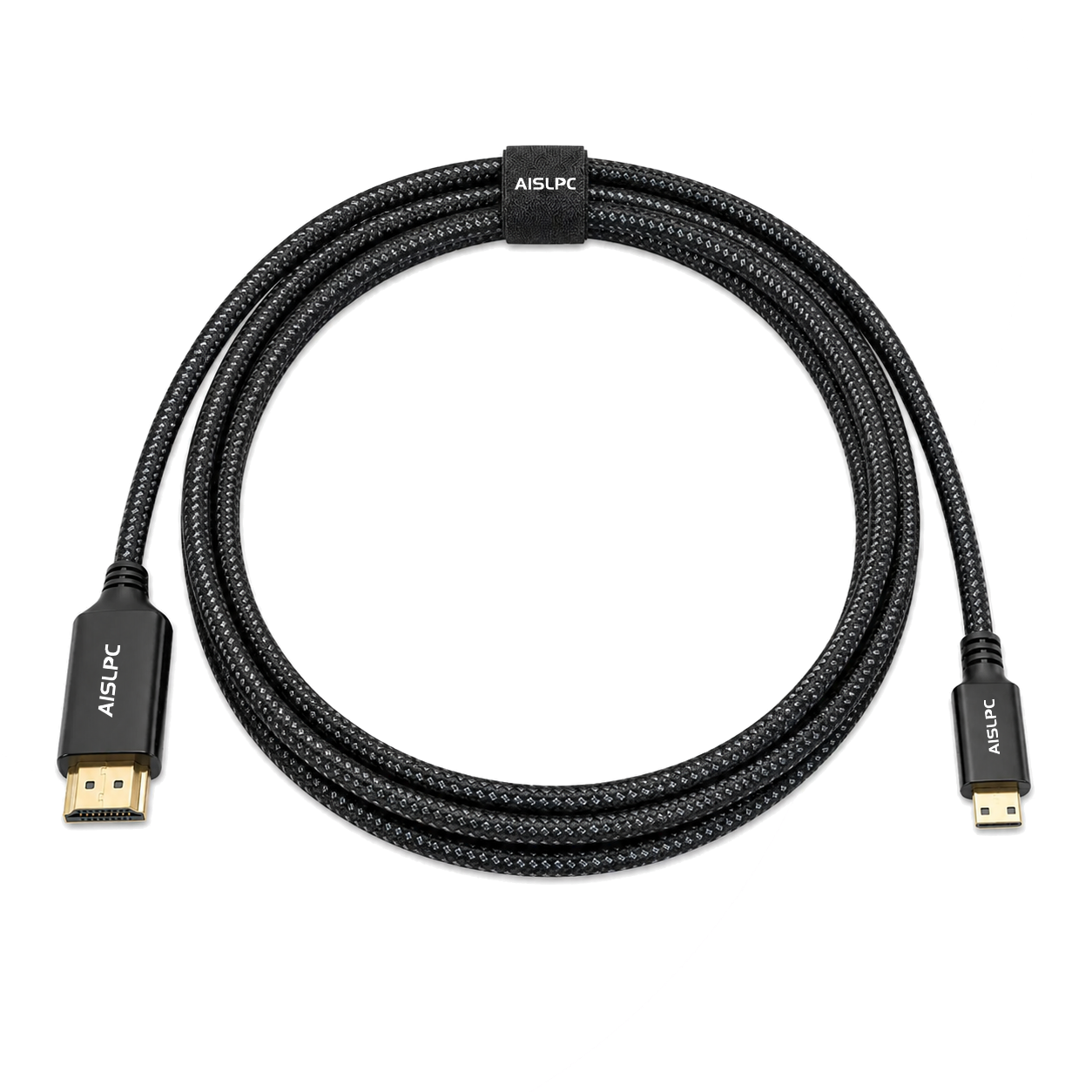 AISLPC handheld-to-TV HDMI cable for RG Series retro gaming handheld consoles, featuring a braided black cable and branded HDMI connectors.