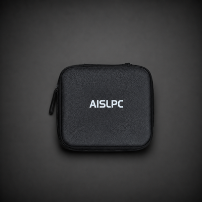 Kompakte schwarze AISLPC RG43V PRO Reißverschlusstasche für sichere Aufbewahrung und Schutz auf Reisen.
